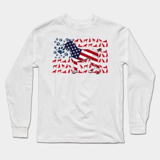 Boxer Paw Flag Long Sleeve T-Shirt